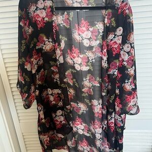 Floral Sheer Kimono Cardigan